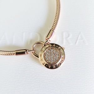 Pandora Jewelry - Pandora Smooth Rose Padlock Bracelet Pandora Jewelry - Pandora Smooth Rose Padlock Bracelet
